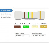 OEM 150 Kr (Kiloohm) Direnç 1/4 Watt (5 Adet) thumbnail 1