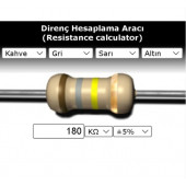 OEM 180 Kr (Kiloohm) Direnç 1 Watt (5 Adet) thumbnail 1
