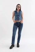 Banny Jeans Kadın Mavi Yelek thumbnail 2