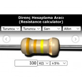 OEM 330 Kr (Kiloohm) Direnç 1/4  Watt (5 Adet) thumbnail 1