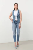 Kadın Taşlı Slim Fit Yelek thumbnail 4