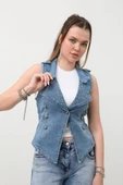 Kadın Taşlı Slim Fit Yelek thumbnail 7
