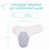 Sevi Bebe İnterlok Bebe Kundak Mavi Çiçek thumbnail 4