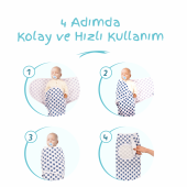 Sevi Bebe İnterlok Bebe Kundak Mavi Çiçek thumbnail 5