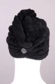 Mikrofiber Düğmeli Saç Kurulama Havlu Bone thumbnail 3