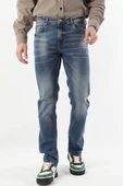 Erkek Regular Fit Jean Pantolon Mavi thumbnail 6