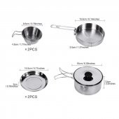KingCamp BACKPACKER III SILVER YEMEK SET (2 KISI) thumbnail 6