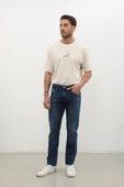 Erkek Regular Jean Pantolon Koyu Mavi thumbnail 2