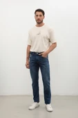 Erkek Regular Jean Pantolon Koyu Mavi thumbnail 3