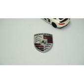 Porsche Ön Kaput Silver 3M Logo Amblem Arma thumbnail 2