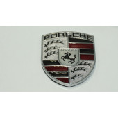 Porsche Ön Kaput Silver 3M Logo Amblem Arma thumbnail 3