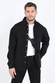 Erkek Oversize Jean Gömlek Siyah thumbnail 3