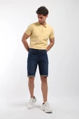 Erkek Aspen Likralı Jean Şort Lacivert thumbnail 1