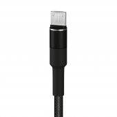 HEPU HP-414 Solid USB - Micro USB QC3.0 3.1A Şarj Kablosu 1mt Siyah thumbnail 2