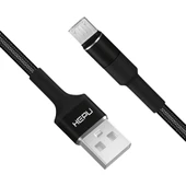 HEPU HP-414 Solid USB - Micro USB QC3.0 3.1A Şarj Kablosu 1mt Siyah thumbnail 1