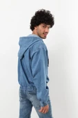 Erkek Jean Sweatshirt Mavi thumbnail 6