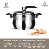 Amber Paslanmaz Çelik Klasik Düdüklü Tencere 10 Lt thumbnail 3