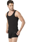 Erkek Stretch Atlet Boxer Takım Siyah thumbnail 2