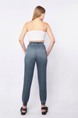 Kadın Lastikli Jogger Pantolon Mavi thumbnail 5