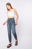 Kadın Lastikli Jogger Pantolon Mavi thumbnail 3