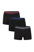 Pierre Cardin Erkek 3lü Stretch Boxer Siyah thumbnail 1