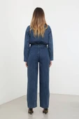 Kadın Oversize Jean Tulum Koyu Mavi thumbnail 8