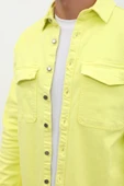 Erkek Oversize Jean Gömlek Neon Yeşil thumbnail 8