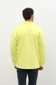 Erkek Oversize Jean Gömlek Neon Yeşil thumbnail 7