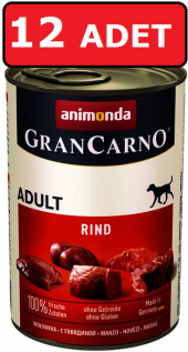 Animonda grancarno sığır etli köpek konservesi 12 adet x 400 gr yaş mama rınd thumbnail 1