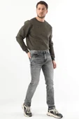Erkek Regular Fit Jean Pantolon Gri thumbnail 4