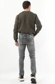 Erkek Regular Fit Jean Pantolon Gri thumbnail 6