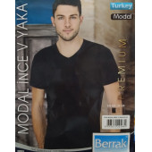 ERKEK MODAL V YAKA İNCE MEDİUM SİYAH TİŞÖRT thumbnail 1