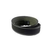 Fossil Siyah Çift Dikiş Suni Deri 4 cm Erkek Kemeri-110Cm thumbnail 4