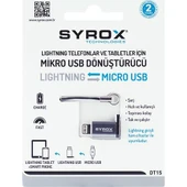 Syrox Micro Usb den Apple iPhone ( Lightning) ye Dönüştürücü DT15 thumbnail 2