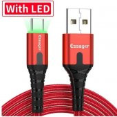 Essager 3A Usb Type-C Ledli Kablo 100Cm thumbnail 1