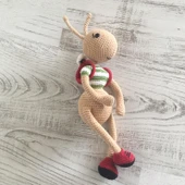 Sevimli Karınca Amigurumi Organik Oyuncak thumbnail 3