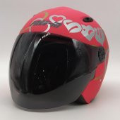 Free-M 661 Açık Kask (Pembe Kalpli) S thumbnail 1