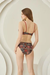 Renkli Lave Tek Alt Bikini thumbnail 6