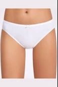 Fiyonklu Beyaz Kadın Bikini Külot thumbnail 3