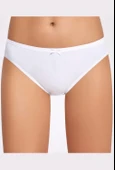 Fiyonklu Beyaz Kadın Bikini Külot thumbnail 1