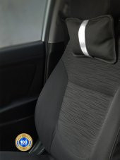 Volkswagen Touareg 2018 ve Sonrası Oto Koltuk Beyaz Şerit Boyun Yastığı 2 Adet thumbnail 1