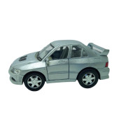 10 cm. Çek Bırak Gri Mıtsubıshı Evolution Diecast Araba thumbnail 1