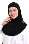 Yetişkin Pratik Eşarp Siyah Renk thumbnail 1