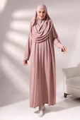 Tek Parça Namaz Elbisesi - Gül Kurusu - 5015 thumbnail 2