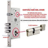 Hok Silindirli CC 9001 Gömme Çelik Kapı Kilidi 3 Milli thumbnail 2