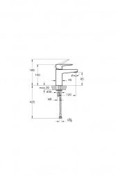 ARTEMA Root Square Lavabo Bataryası (A42732 ) Krom thumbnail 2
