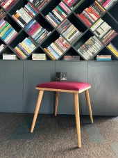 DTM HOME Kare Fuşya  Bench Puf thumbnail 1