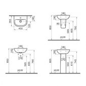 VitrA S20 Lavabo 45 cm 5500L003-0001 thumbnail 2