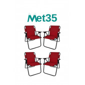 met35 Katlanır Piknik Sandalyesi-4lü thumbnail 4