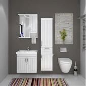 Denko Lotus 60 Cm Beyaz Banyo Dolabı thumbnail 2